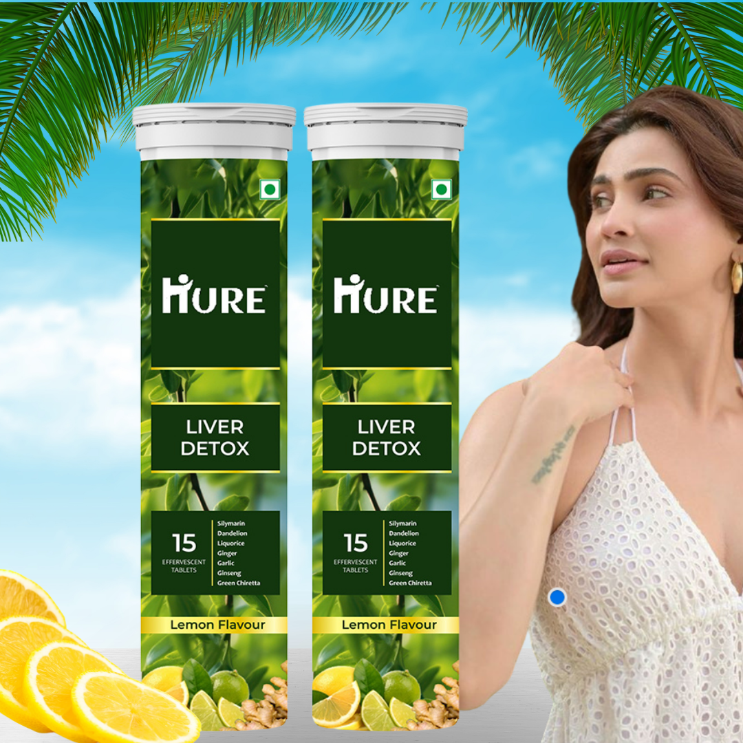 HURE Liver Detox 45 Effervescent Tablets | Pack of 3