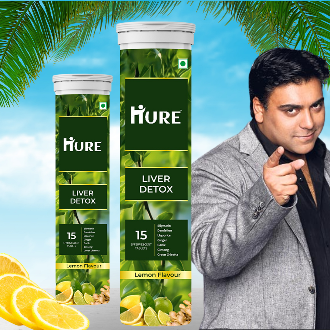 HURE Liver Detox 45 Effervescent Tablets | Pack of 3