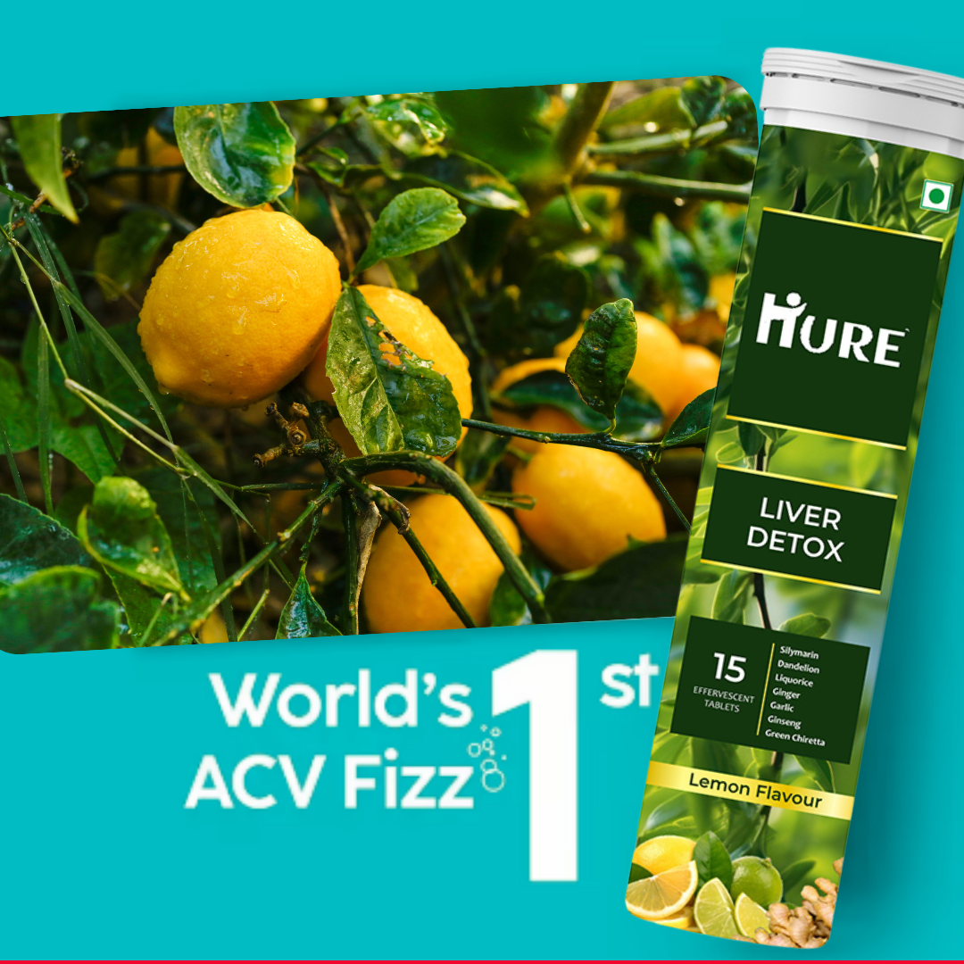 HURE Liver Detox 45 Effervescent Tablets | Pack of 3