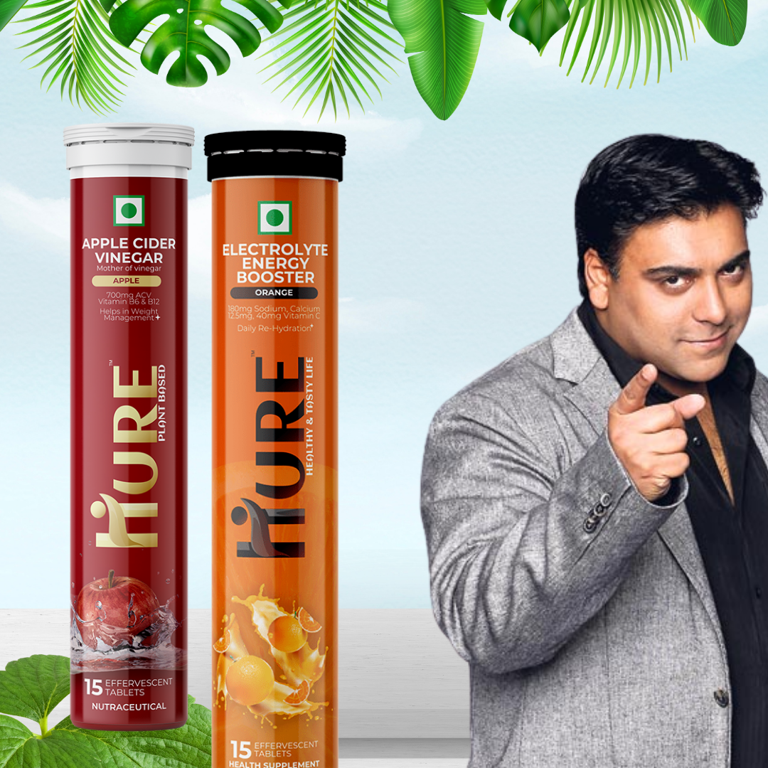 HURE ACV and Electrolyte 60 Effervescent Tablets - 1 Month Pack
