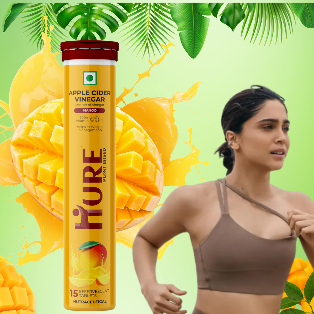 HURE Apple Cider Vinegar 15 Effervescent Tablets (Mango)