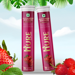 HURE Glutathione 15 effervescent tablets (Strawberry) | Pack of 2