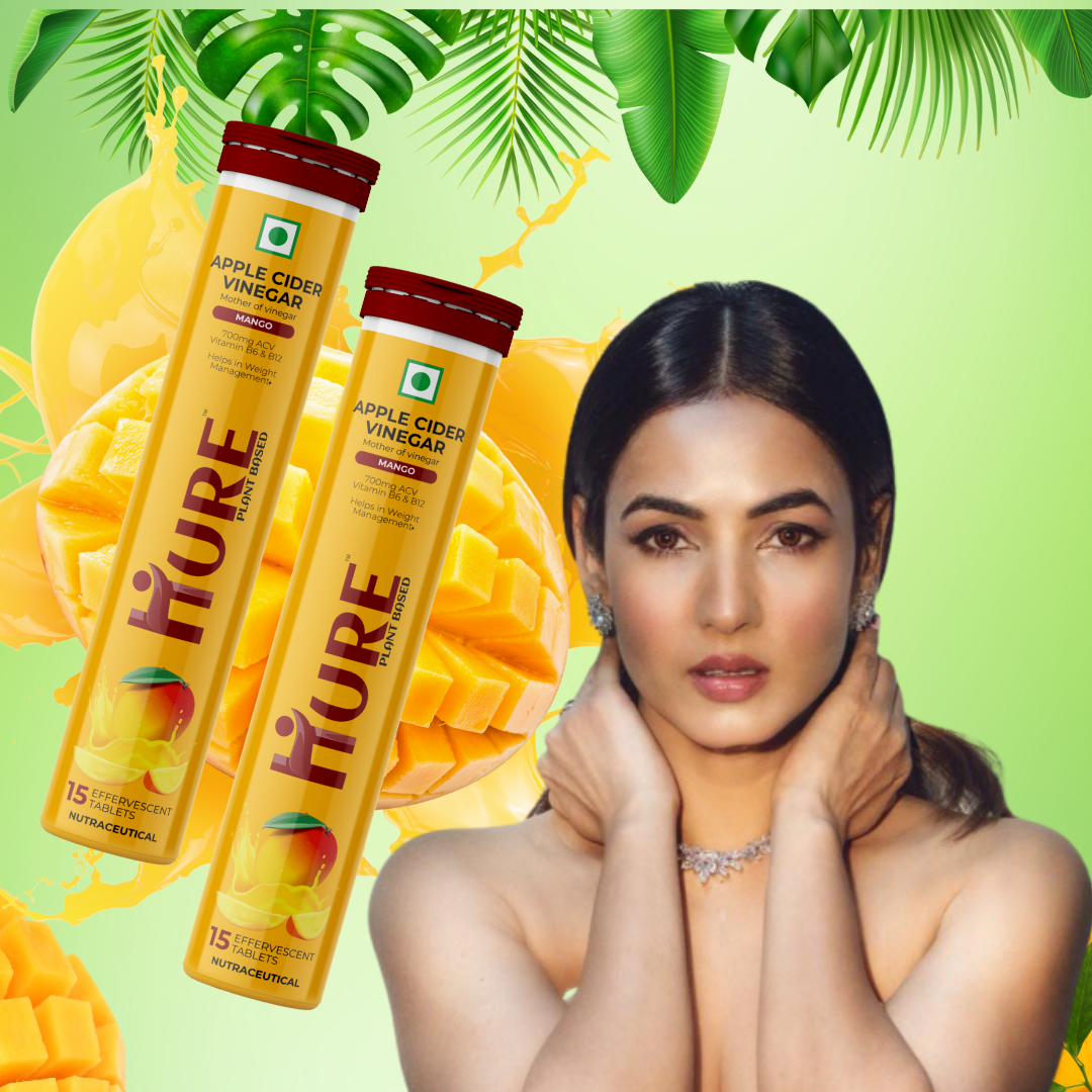 HURE Apple Cider Vinegar 15 Effervescent Tablets (Mango)