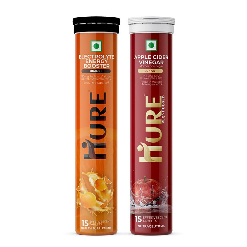 HURE ACV and Electrolyte 60 Effervescent Tablets - 1 Month Pack
