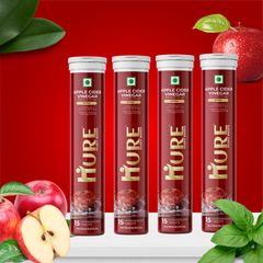 HURE ACV and Electrolyte 60 Effervescent Tablets - 1 Month Pack