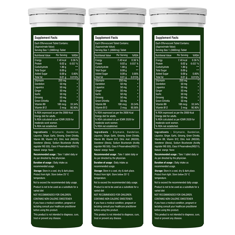 HURE Liver Detox 45 Effervescent Tablets | Pack of 3