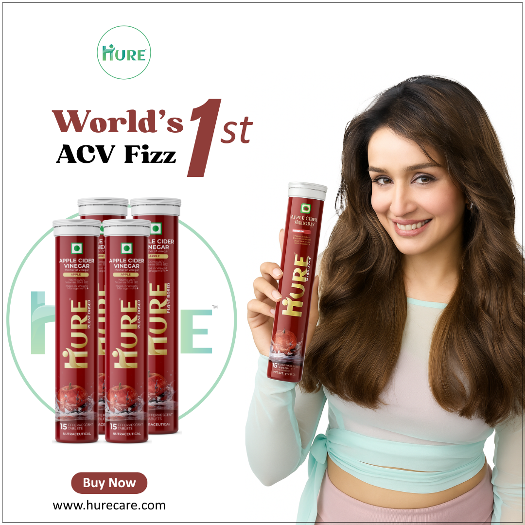 HURE Apple Cider Vinegar 15 Effervescent Tablets (Watermelon)