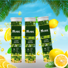 HURE Liver Detox 45 Effervescent Tablets | Pack of 3