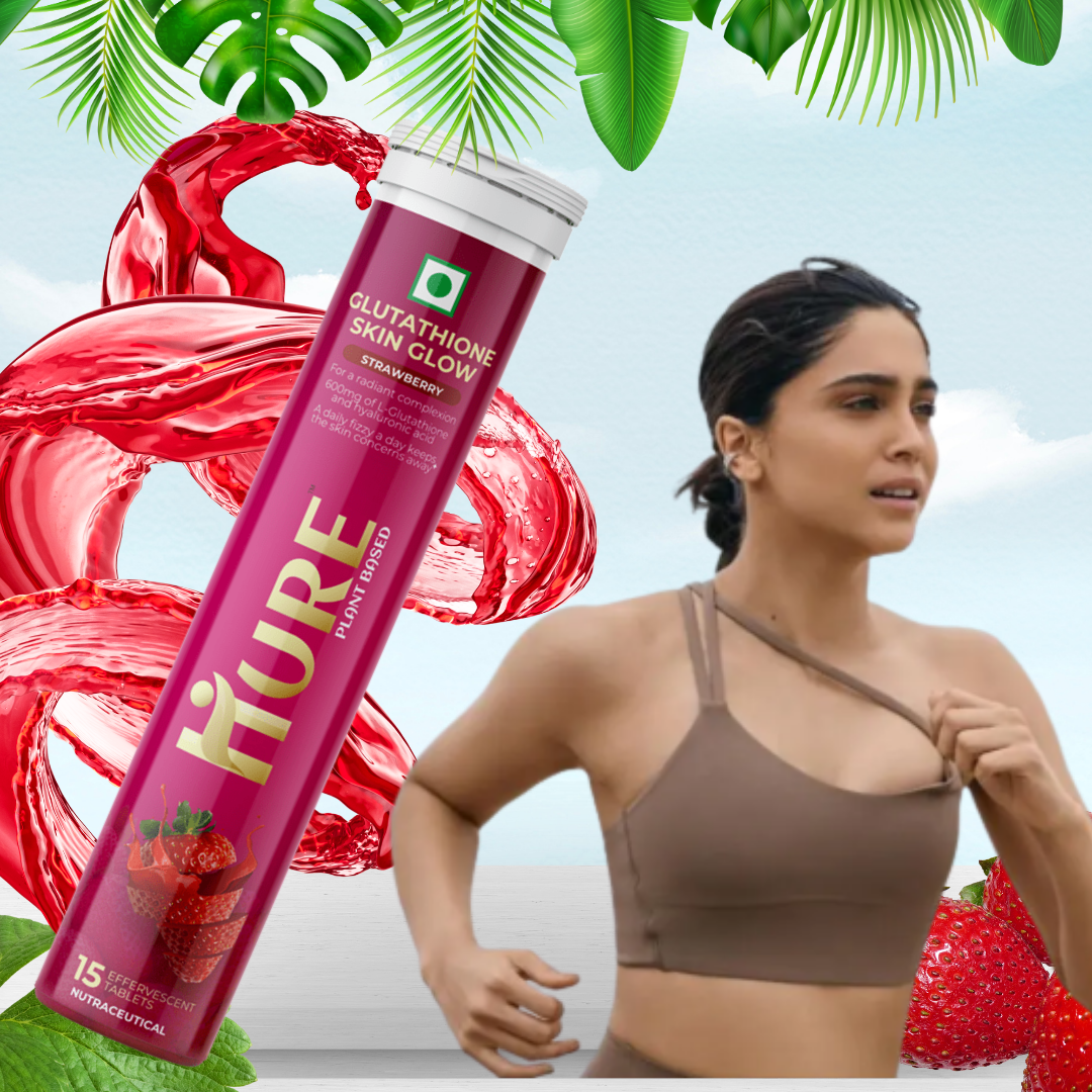 HURE Glutathione 180 effervescent tablets (Strawberry) | 3 Month Pack