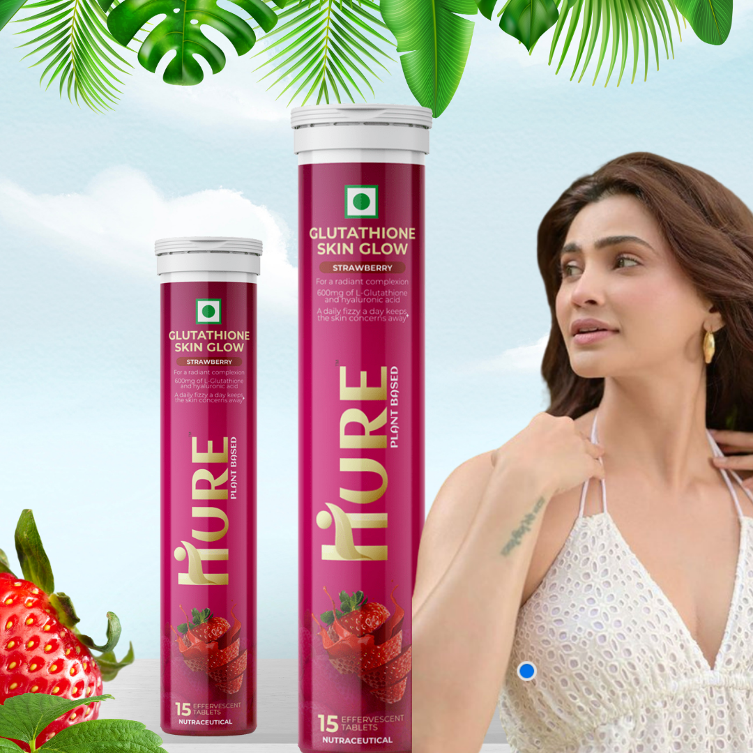 HURE Glutathione 180 effervescent tablets (Strawberry) | 3 Month Pack