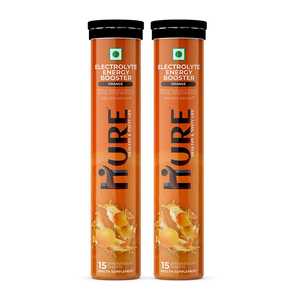 HURE Electrolyte Energy Booster 15 effervescent tablets (Orange)