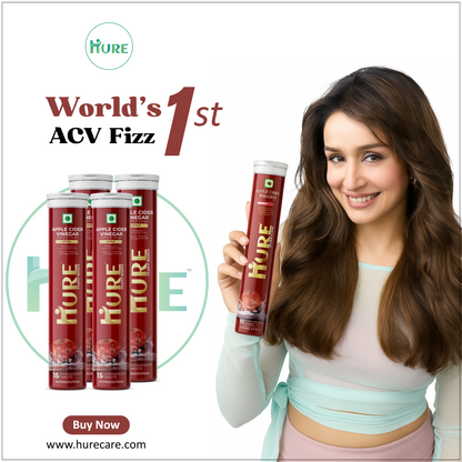 HURE Apple Cider Vinegar 15 Effervescent Tablets (Watermelon)